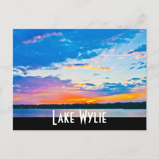 Lake Wylie zonsondergang Briefkaart (Voorkant)