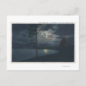Lake Yellowstone, WYView of Lake by Moonlight Briefkaart (Voorkant)