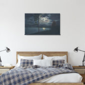 Lake Yellowstone, WYView of Lake by Moonlight Canvas Afdruk (Insitu (Slaapkamer))
