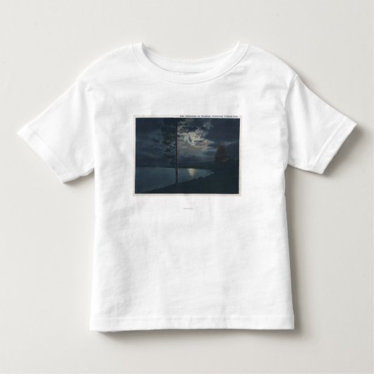 Lake Yellowstone, WYView of Lake by Moonlight Kinder Shirts (Voorkant)