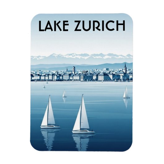 Lake Zurich Switzerland Travel Magneet (Verticaal)