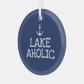 Lakeaholic Funny Lake House Ornament (Voorkant links)