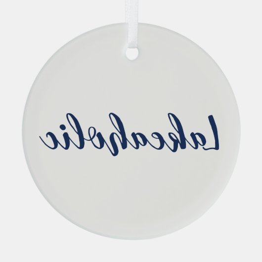 Lakeaholic | Ornament van het Lake House White Gla (Achterkant)