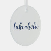 Lakeaholic | Ornament van het Lake House White Gla (Voorkant Rechts)