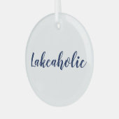 Lakeaholic | Ornament van het Lake House White Gla (Voorkant links)