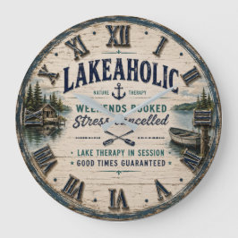 Lakeaholic Rustic Lake House Cabin Retreat Decor Grote Klok