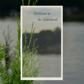 Lakefront Lake Uitzicht Gray Paper Guest Towels Servet