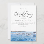 Lakefront Wedding Weekend Welkomstreisroute Kaart (Voorkant)