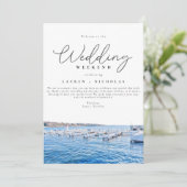 Lakefront Wedding Weekend Welkomstreisroute Kaart (Staand voorkant)