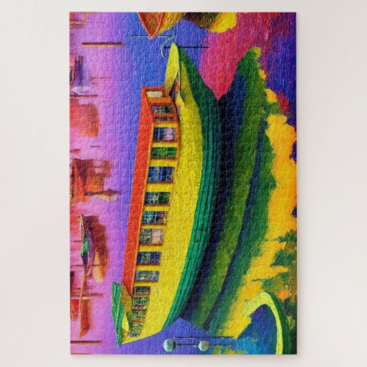 Lakehouse Boat Legpuzzel (Verticaal)