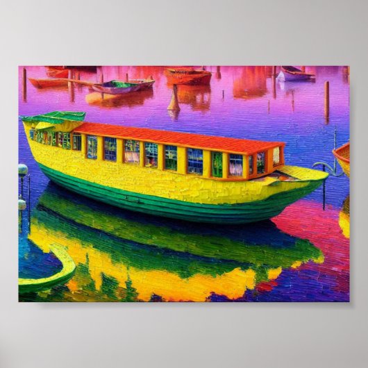 Lakehouse Boat Poster (Voorkant)