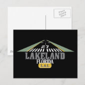 Lakeland FL - Luchthavenbaan Briefkaart (Voorkant / Achterkant)