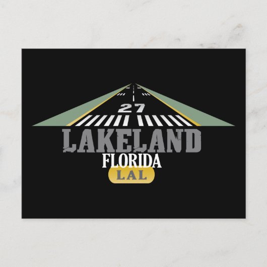 Lakeland FL - Luchthavenbaan Briefkaart (Voorkant)