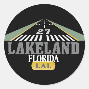 Lakeland FL - Luchthavenbaan Ronde Sticker