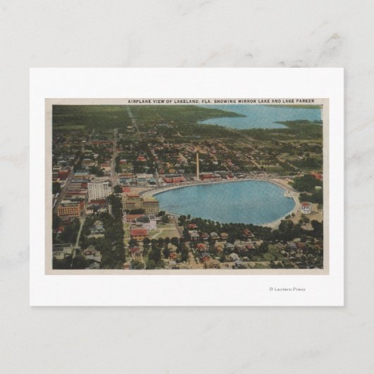 Lakeland, Florida - Aerial City Uitzicht Showing Briefkaart (Voorkant)
