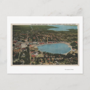 Lakeland, Florida - Aerial City Uitzicht Showing Briefkaart