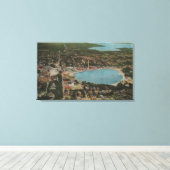 Lakeland, Florida - Aerial City Uitzicht Showing Canvas Afdruk (Insitu (Houten vloer))