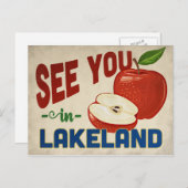 Lakeland Florida Apple - Vintage Travel Briefkaart (Voorkant / Achterkant)