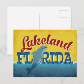 Lakeland Florida Dolphin Retro Vintage Travel Briefkaart (Voorkant / Achterkant)