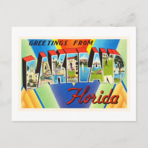 Lakeland Florida FL Old Vintage Travel Souvenir Briefkaart