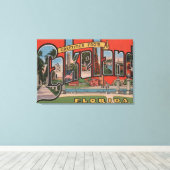 Lakeland, Florida - Grote lettertjes Canvas Afdruk (Insitu (Houten vloer))