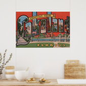 Lakeland, Florida - Grote lettertjes Poster (Keuken)
