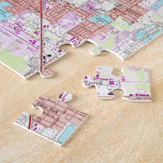 Lakeland Florida Map (1975) Legpuzzel (Zijkant)