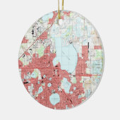 Lakeland Florida Map (1994) Keramisch Ornament (Links)