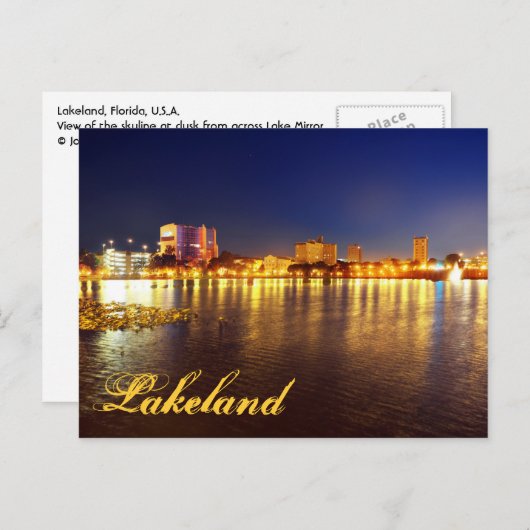 Lakeland, Florida, VS Briefkaart (Voorkant / Achterkant)