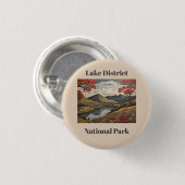 Lakeland Scene Gepersonaliseerd Ronde Button 3,2 Cm (Voorkant /achterkant)