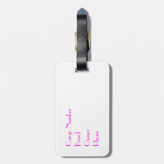 Lakeland shier bagagelabel (Achterkant verticaal)