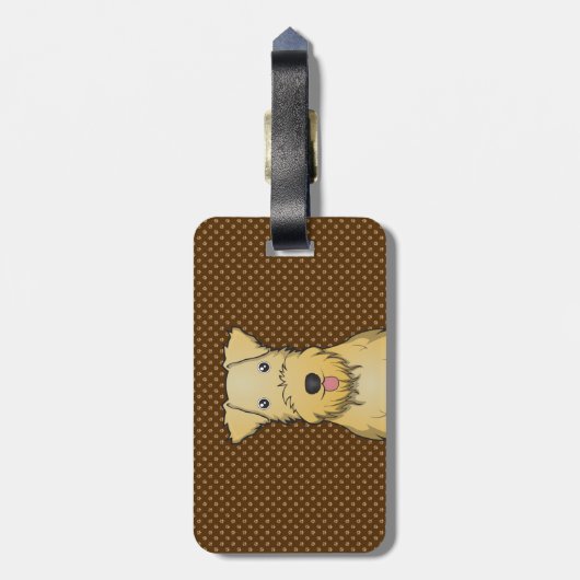 Lakeland Terrier Cartoon Paws Bagagelabel (Achterkant verticaal)