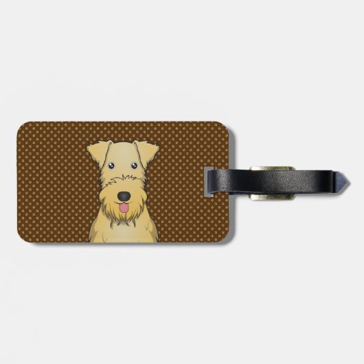 Lakeland Terrier Cartoon Paws Bagagelabel (Achterkant horizontaal)