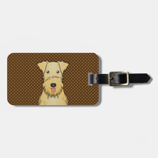Lakeland Terrier Cartoonpoten Bagagelabel (Voorkant horizontaal)