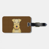 Lakeland Terrier Cartoonpoten Bagagelabel (Achterkant horizontaal)