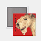 Lakeland Terrier Color Block Magneet (Voorkant / Achterkant)