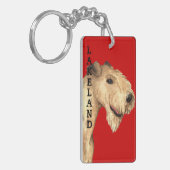 Lakeland Terrier Color Block Sleutelhanger (Voorkant Links)