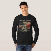 Lakeland Terrier Dad Dog American Flag 4th Of Jul T-shirt (Voorkant volledig)