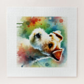 Lakeland Terrier Dog 190624AREF116 - Watercolor Legpuzzel (Horizontaal)