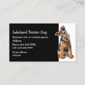 Lakeland Terrier Dog Breeder Pet Sitter Visitekaartje (Voorkant)