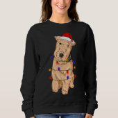 Lakeland Terrier Dog die kerstverlichting met Pet  Trui (Voorkant)