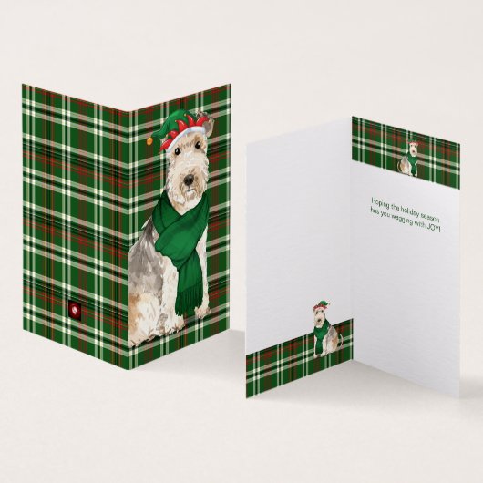 Lakeland Terrier Dog Green Play Holiday Kaarten (Binnen en buitenkant)