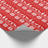 Lakeland Terrier Dog Silhouettes Kerstvakantie Cadeaupapier (Hoek)