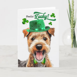 Lakeland Terrier Feelin' Lucky St Patrick's Day Feestdagen Kaart