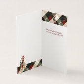 Lakeland Terrier Holiday Plaid Christmas Kaart (Binnen)