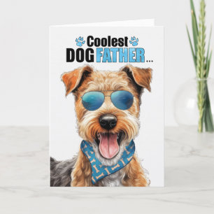 Lakeland Terriër Hond Coolest Pa Vaderdag Feestdagen Kaart