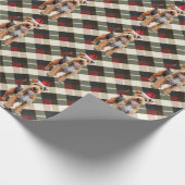 Lakeland Terrier Hond en Vakantie Plaid Kerstmis Cadeaupapier (Hoek)
