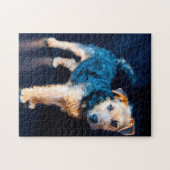 Lakeland Terrier hond. Legpuzzel (Horizontaal)