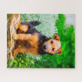 Lakeland Terrier hond. Legpuzzel (Horizontaal)