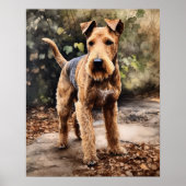 Lakeland Terrier Hondenkunst Print Poster (Voorkant)